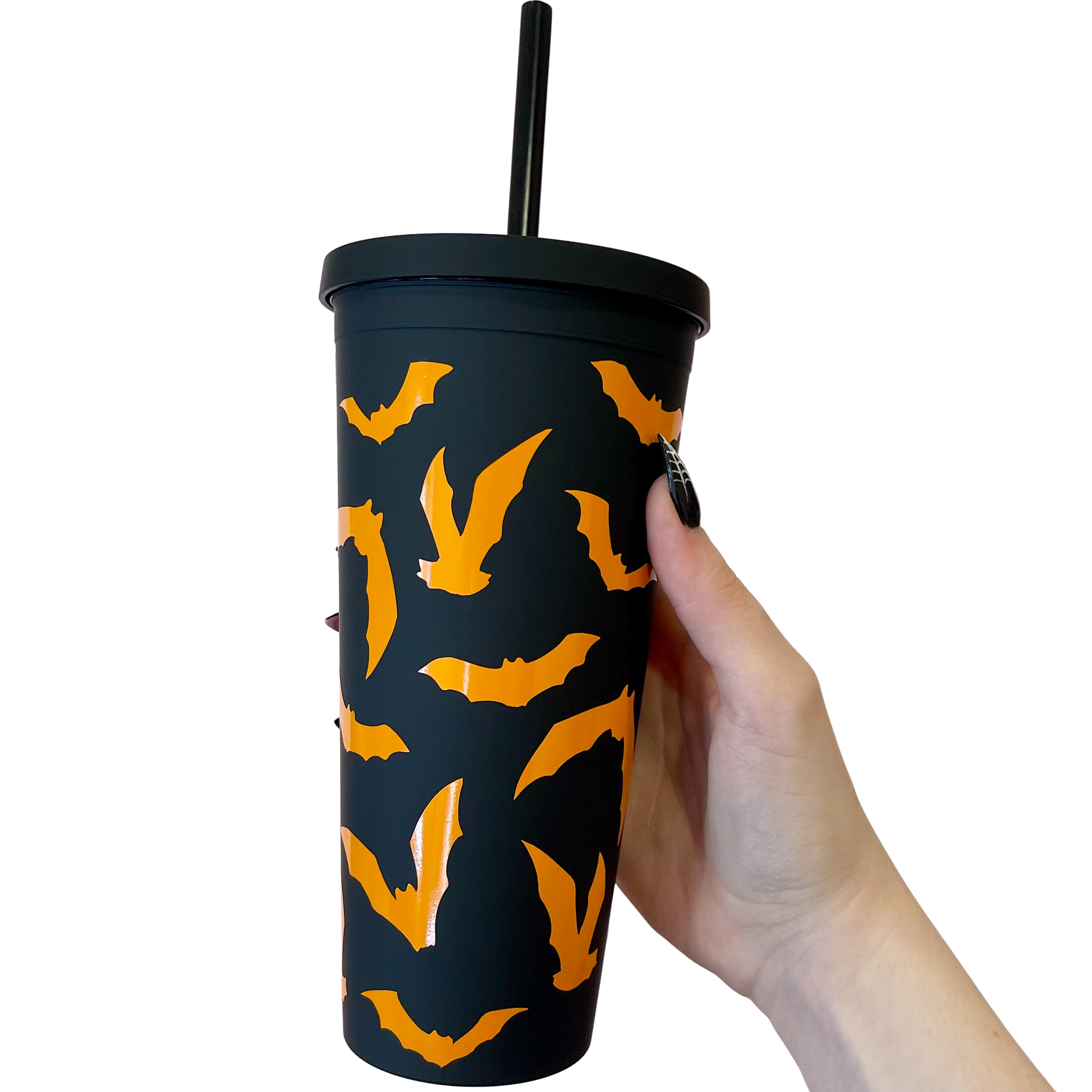 ALL OVER BATS CUP - BLACK AND ORANGE