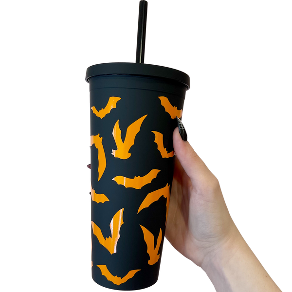 ALL OVER BATS CUP - BLACK AND ORANGE