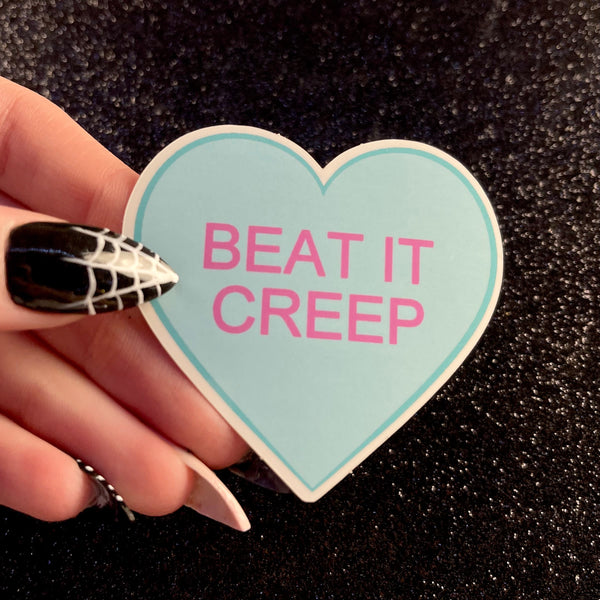 beat it creep sticker