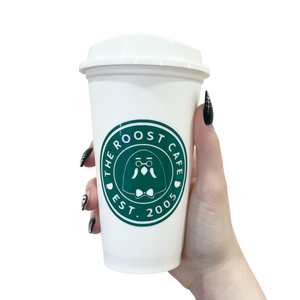 THE ROOST CAFE TRAVEL MUG - WHITE